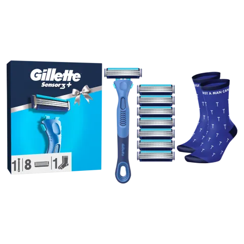 Gillette Sensor 3+ Kényelem Cserélhető Fejes Férfi Borotva Ergonomikus Markolattal és Borotvabetétel termékhez kapcsolódó kép