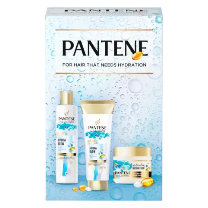 Pantene Hydra Glow sampon ajándékcsomag (sampon 250ml+balzsam 160ml+maszk 300ml) termékhez kapcsolódó kép