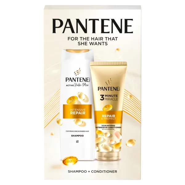 Pantene Intense repair sampon ajándékcsomag (sampon 400ml+balzsam 220ml) termékhez kapcsolódó kép