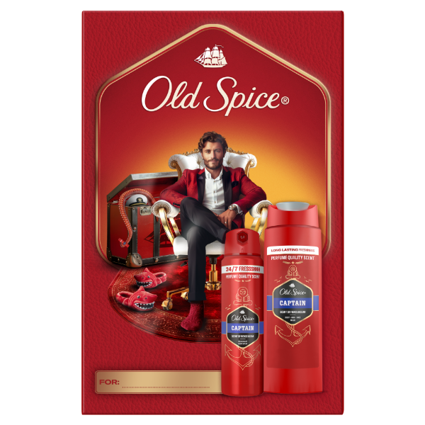 Old Spice Gentleman Ajándékszett Captain Deo Spray-vel és Tusfürdővel termékhez kapcsolódó kép