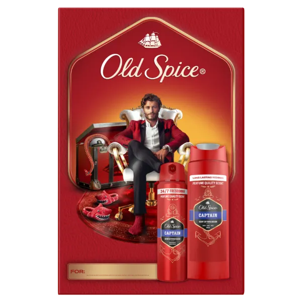 Old Spice Gentleman Ajándékszett Captain Deo Spray-vel és Tusfürdővel termékhez kapcsolódó kép