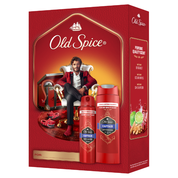Old Spice Gentleman Ajándékszett Captain Deo Spray-vel és Tusfürdővel termékhez kapcsolódó kép