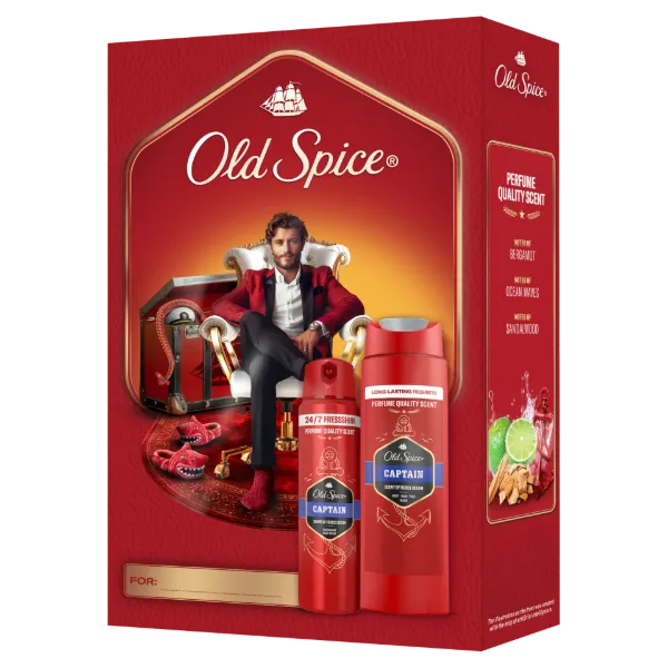 Old Spice Gentleman Ajándékszett Captain Deo Spray-vel és Tusfürdővel termékhez kapcsolódó kép