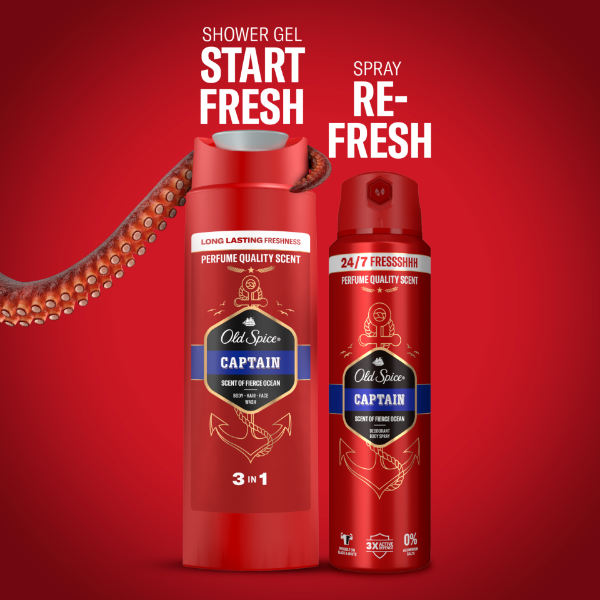 Old Spice Gentleman Ajándékszett Captain Deo Spray-vel és Tusfürdővel termékhez kapcsolódó kép