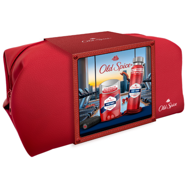 Old Spice Sport Power Ajándékszett Kozmetikai Táskában Izzadásgátló Stift Dezodorral és Spray-vel termékhez kapcsolódó kép
