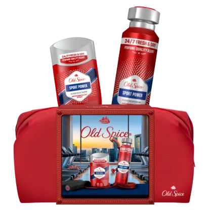 Old Spice Sport Power Ajándékszett Kozmetikai Táskában Izzadásgátló Stift Dezodorral és Spray-vel termékhez kapcsolódó kép