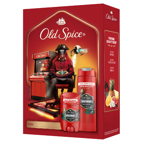 Old Spice Gamer Ajándékszett Wolfthorn Stift Dezodorral és Tusfürdővel termékhez kapcsolódó kép
