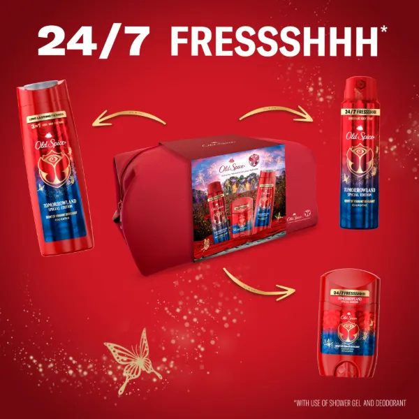 Old Spice Tomorrowland Ajándékszett Stift Dezodor, Spray és Tusfürdő termékhez kapcsolódó kép