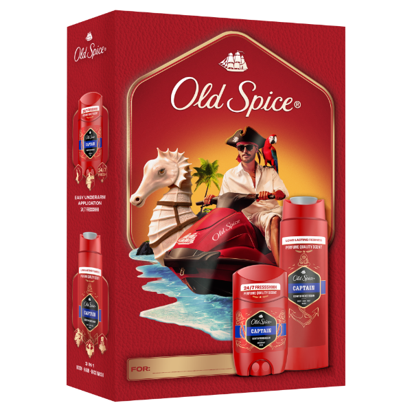 Old Spice Dark Captain Ajándékszett Stift Dezodorral és Tusfürdővel termékhez kapcsolódó kép