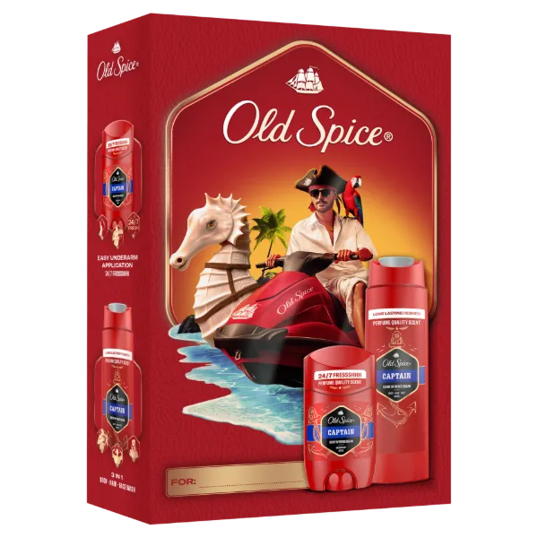 Old Spice Dark Captain Ajándékszett Stift Dezodorral és Tusfürdővel termékhez kapcsolódó kép