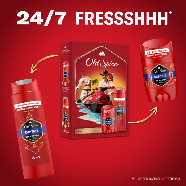 Old Spice Dark Captain Ajándékszett Stift Dezodorral és Tusfürdővel termékhez kapcsolódó kép