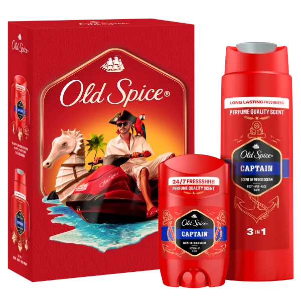 Old Spice Dark Captain Ajándékszett Stift Dezodorral és Tusfürdővel termékhez kapcsolódó kép