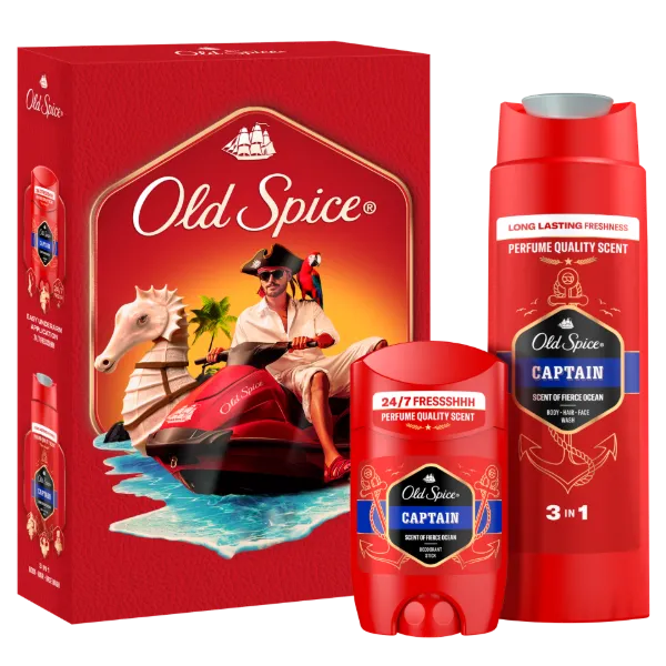 Old Spice Dark Captain Ajándékszett Stift Dezodorral és Tusfürdővel termékhez kapcsolódó kép