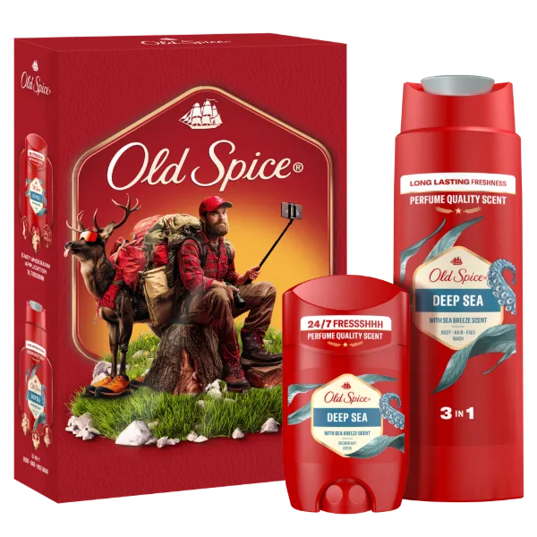Old Spice Outdoor Explorer Ajándékszett Deep Sea Stift Dezodorral és Tusfürdővel termékhez kapcsolódó kép