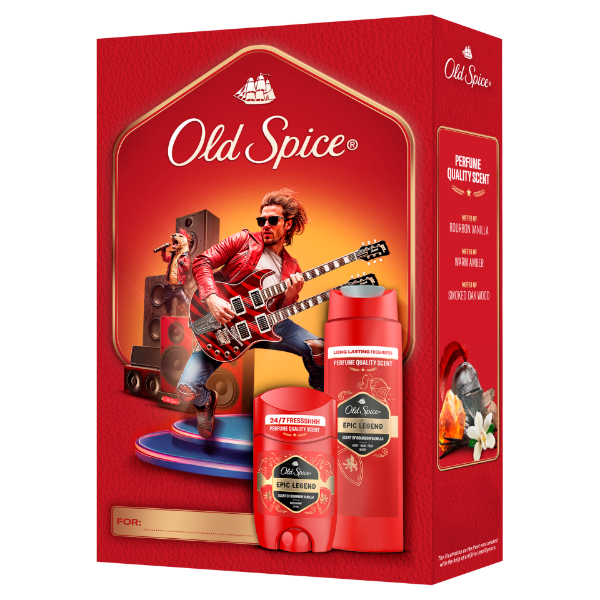 Old Spice Rockstar Ajándékszett Epic Legend Stift Dezodorral és Tusfürdővel termékhez kapcsolódó kép