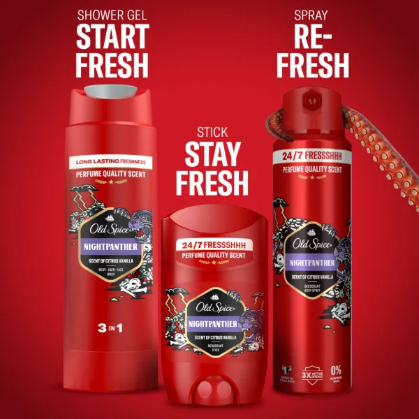 Old Spice Gamebox Ajándékszett Night Panther Stift Dezodorral, Spray-vel és Tusfürdővel termékhez kapcsolódó kép