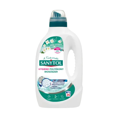 Sanytol Fehér Virágok Hygiene folyékony mosószer 34 mosás 1,70 l termékhez kapcsolódó kép