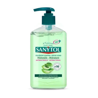 Sanytol Antibakteriális Folyékony Szappan Zöld Tea és aloe vera 250ml termékhez kapcsolódó kép