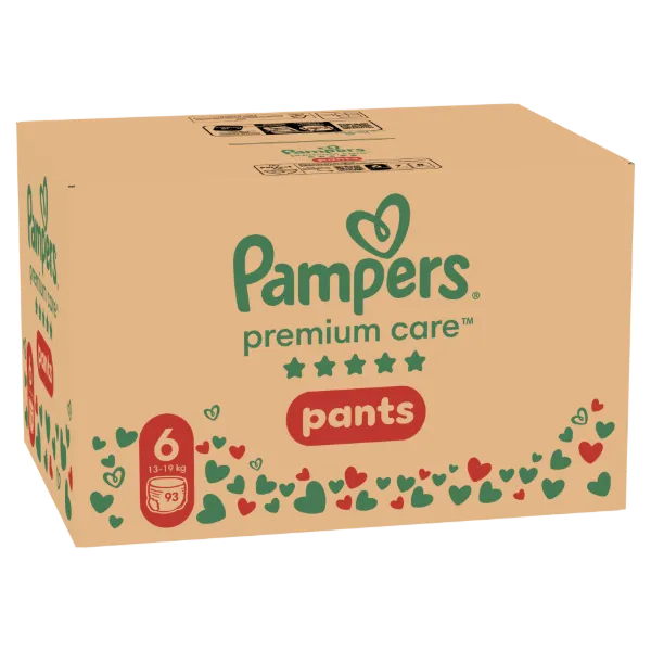 Pampers Premium Care Bugyipelenka - havi pelenkacsomag, Méret: 6, 93 db, 13kg-19kg termékhez kapcsolódó kép