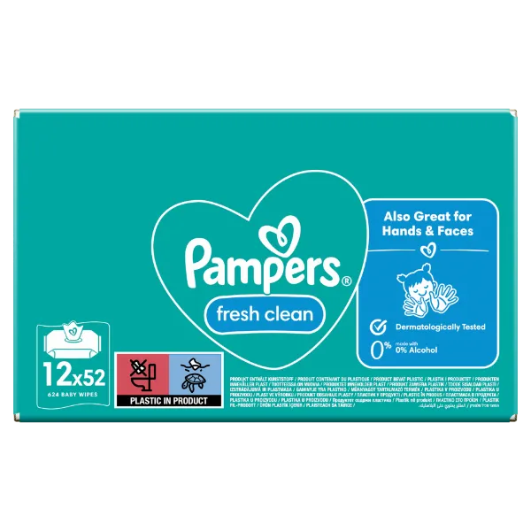 Pampers Fresh Clean Nedves Törlőkendő, 1 csomag = 624 db termékhez kapcsolódó kép
