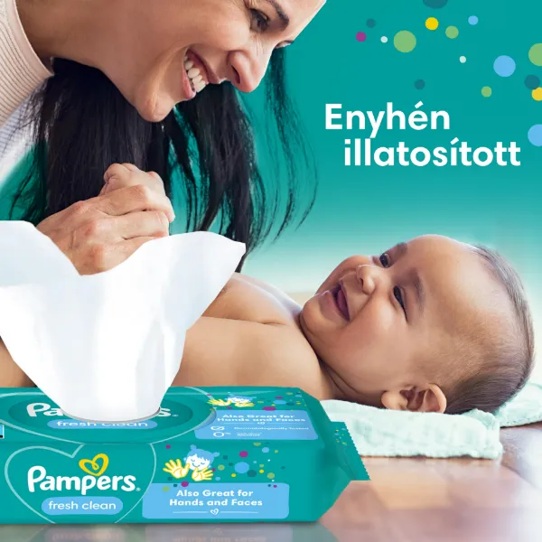 Pampers Fresh Clean Nedves Törlőkendő, 1 csomag = 624 db termékhez kapcsolódó kép