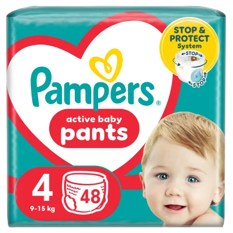 Pampers Pants Bugyipelenka, Méret: 4, 48 db pelenka, 9kg-15kg termékhez kapcsolódó kép