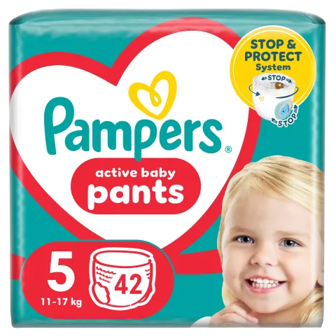 Pampers Pants Bugyipelenka, Méret: 5, 42 db pelenka, 12kg-17kg termékhez kapcsolódó kép
