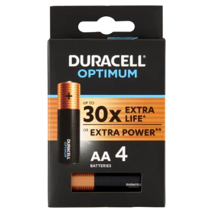 Duracell Optimum Extra Power MX 1500 AA 1,5 V alkáli elemek 4 db termékhez kapcsolódó kép