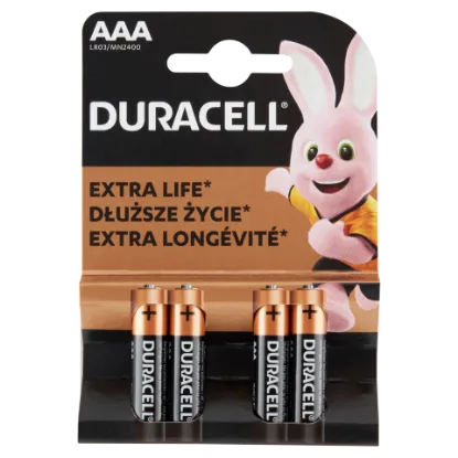 Duracell AAA LR03/MN2400 1,5 V alkáli elemek 4 db termékhez kapcsolódó kép
