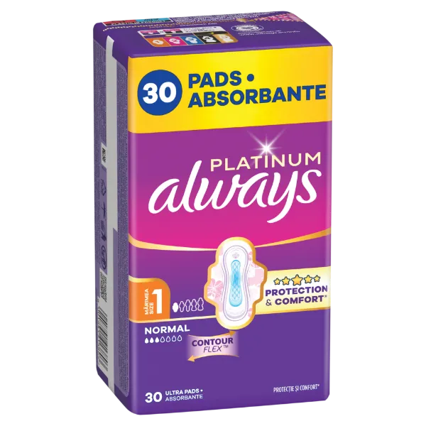 Always Platinum Egészségügyi Betét Normal (1-es méret), 30 db Betét termékhez kapcsolódó kép