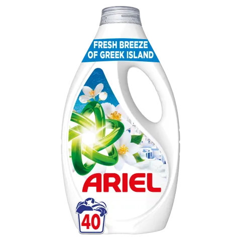 Ariel Folyékony Mosószer, 40 Mosáshoz, Fresh Breeze of Greek Island termékhez kapcsolódó kép