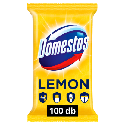 Domestos Lemon Fresh fertőtlenítő törlőkendő 100 db termékhez kapcsolódó kép