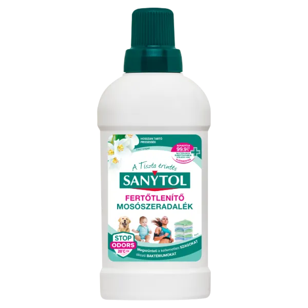 Sanytol Fehér virágok klórmentes fertőtlenítő mosószeradalék 500 ml termékhez kapcsolódó kép