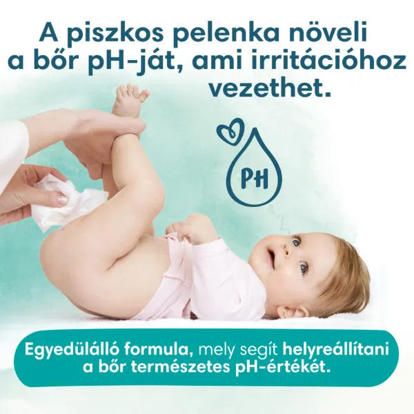 Pampers Harmonie New Baby Nedves Törlőkendő, 1 csomag = 46 db Törlőkendő termékhez kapcsolódó kép