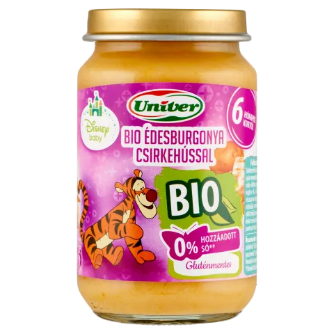 Univer Disney Baby bio édesburgonya csirkehússal bébiétel 6 hónapos kortól 163 g termékhez kapcsolódó kép