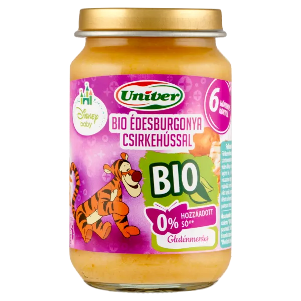 Univer Disney Baby bio édesburgonya csirkehússal bébiétel 6 hónapos kortól 163 g termékhez kapcsolódó kép