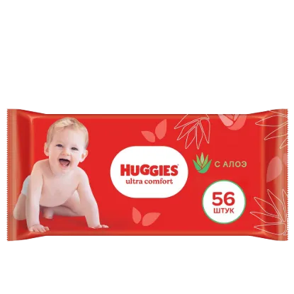 Huggies nedves törlőkendő 56 db Ultra Comfort with Aloe Vera termékhez kapcsolódó kép