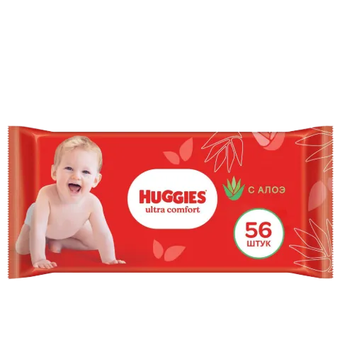 Huggies nedves törlőkendő 56 db Ultra Comfort with Aloe Vera termékhez kapcsolódó kép