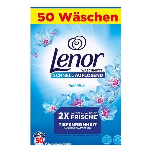 Lenor mosópor dobozos 50 mosás 3 kg Aprilfrisch termékhez kapcsolódó kép