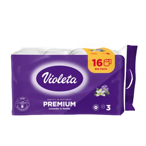 Violeta toalettpapír prémium 3 réteg/16 tekercs Levendula-vanília termékhez kapcsolódó kép