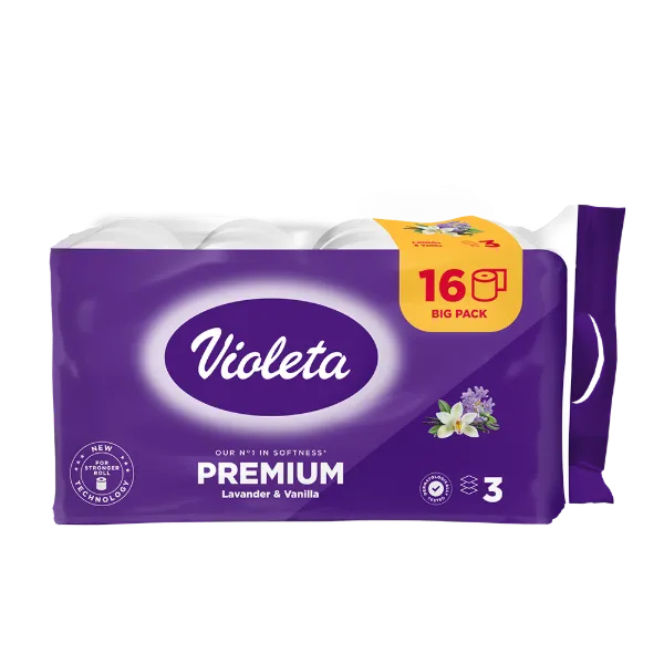 Violeta toalettpapír prémium 3 réteg/16 tekercs Levendula-vanília termékhez kapcsolódó kép
