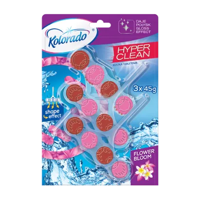 Kolorado Hyper Clean TRIO kosaras toalett block 3x45g Virág termékhez kapcsolódó kép