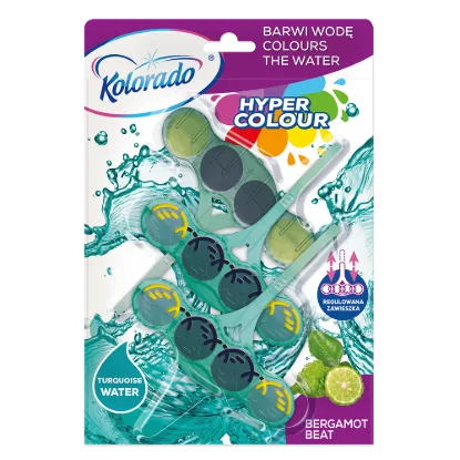 Kolorado Hyper Colour TRIO kosaras toalett block 3x45g Bergamot Beat termékhez kapcsolódó kép