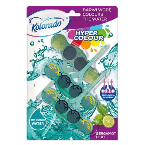 Kolorado Hyper Colour TRIO kosaras toalett block 3x45g Bergamot Beat termékhez kapcsolódó kép