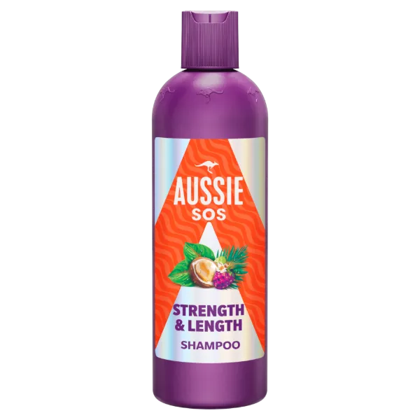 Aussie SOS Strength & Length Sampon 300ml Hosszú, Elgyengült és Igénybevett Hajra termékhez kapcsolódó kép