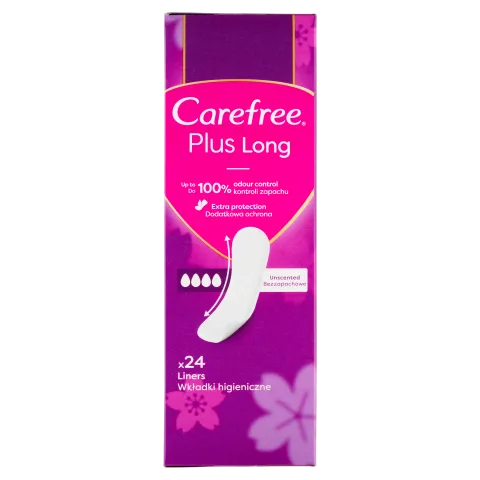 Carefree Plus Long tisztasági betét illatanyagmentes 24 db termékhez kapcsolódó kép