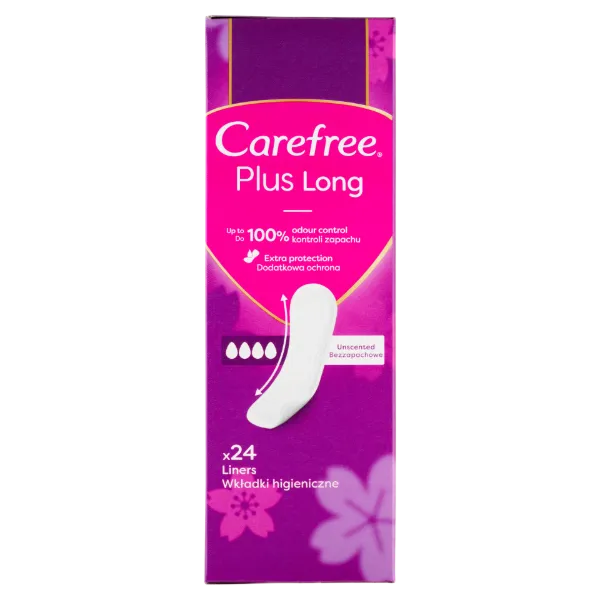 Carefree Plus Long tisztasági betét illatanyagmentes 24 db termékhez kapcsolódó kép