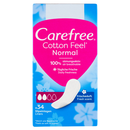 Carefree Cotton Feel Normal tisztasági betét friss illattal 34 db  termékhez kapcsolódó kép