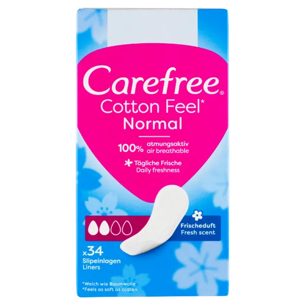 Carefree Cotton Feel Normal tisztasági betét friss illattal 34 db  termékhez kapcsolódó kép