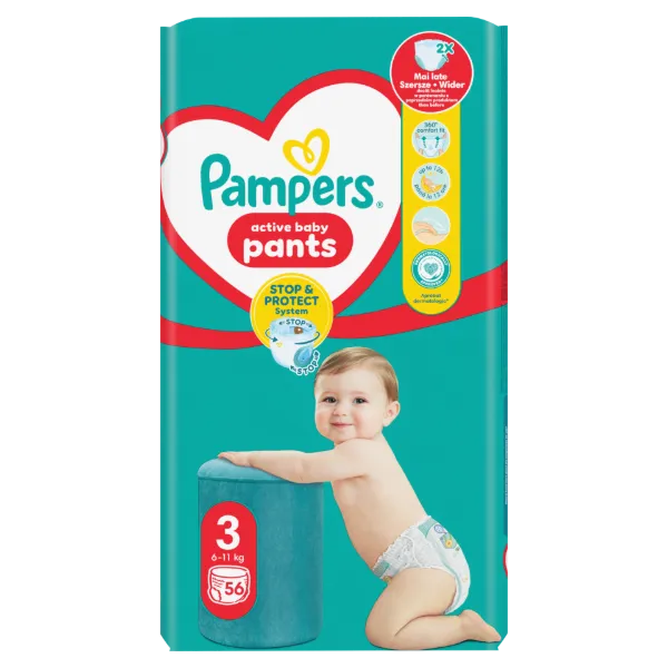 Pampers Pants Bugyipelenka, Méret: 3, 56 db pelenka, 6kg-11kg termékhez kapcsolódó kép